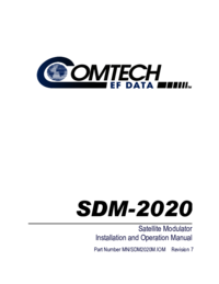 Aby wyświetlić dokument Comtech-ef-data SDM-2020 Instrukcja Użytkownika