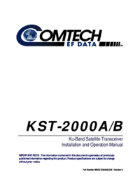 Aby wyświetlić dokument Comtech EF Data KST-2000A Dokumentacja